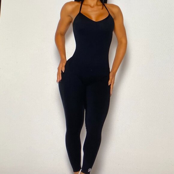 BOMBSHELL GYM SCULPT BLACK BODYSUIT - Picture 2 of 6